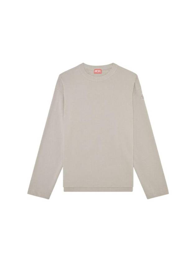 S Macsis Od Oval D Oversized Cotton Sweatshirt Grey - DIESEL - BALAAN 1