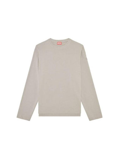 S Macsis Od Oval D Oversized Cotton Sweatshirt Grey - DIESEL - BALAAN 1