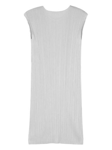 Pleated Midi Dress Grey - ISSEY MIYAKE - BALAAN 1