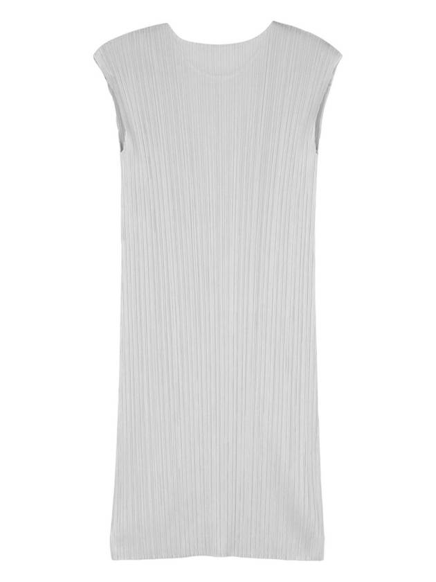 Pleated Midi Dress Grey - ISSEY MIYAKE - BALAAN 1