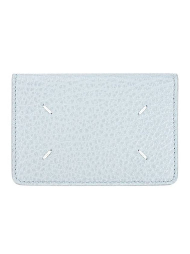 Bovine Leather Card Wallet Sky Blue - MAISON MARGIELA - BALAAN 1