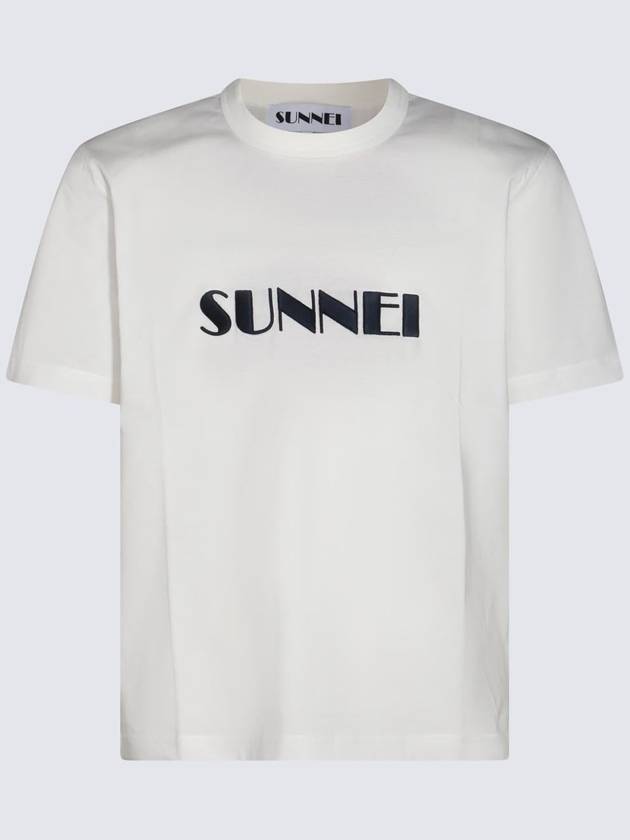 Sunnei White Cotton T-Shirt - SUNNEI - BALAAN 1