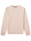 Face Patch Crew Neck Sweatshirt Powder Pink - ACNE STUDIOS - BALAAN 2