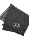 CC logo striped shawl striped black stole AA9645 - CHANEL - BALAAN 5