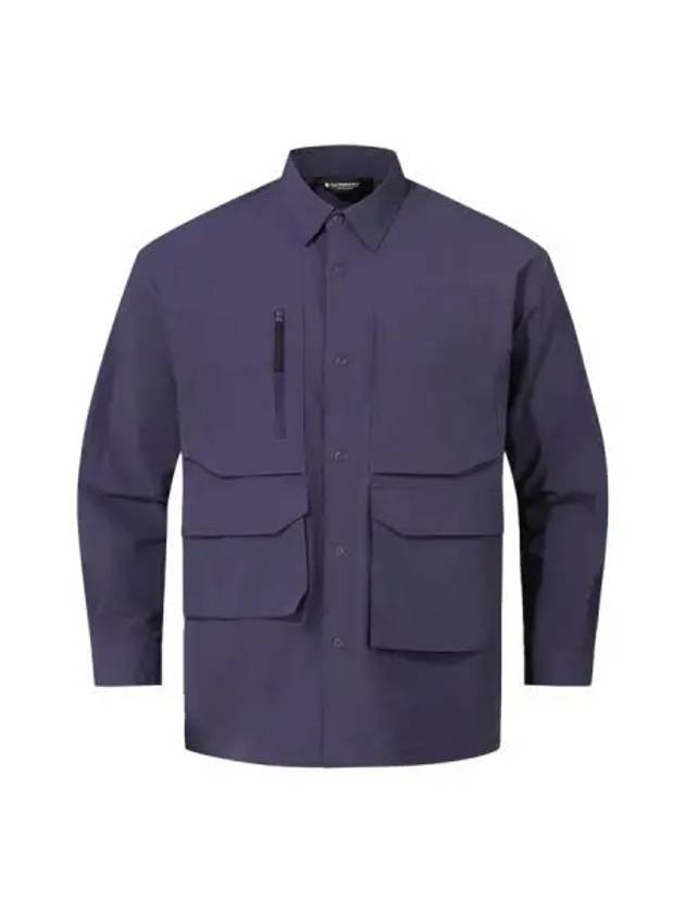 Cordura long sleeve overshirt purple - DESCENTE - BALAAN 1