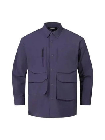 Cordura long sleeve overshirt purple - DESCENTE - BALAAN 1