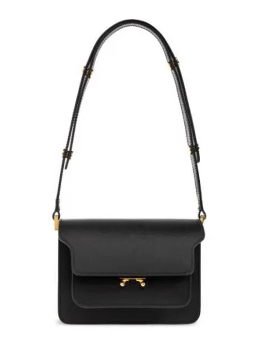 Trunk Saffiano Leather Shoulder Bag Black - MARNI - BALAAN 2