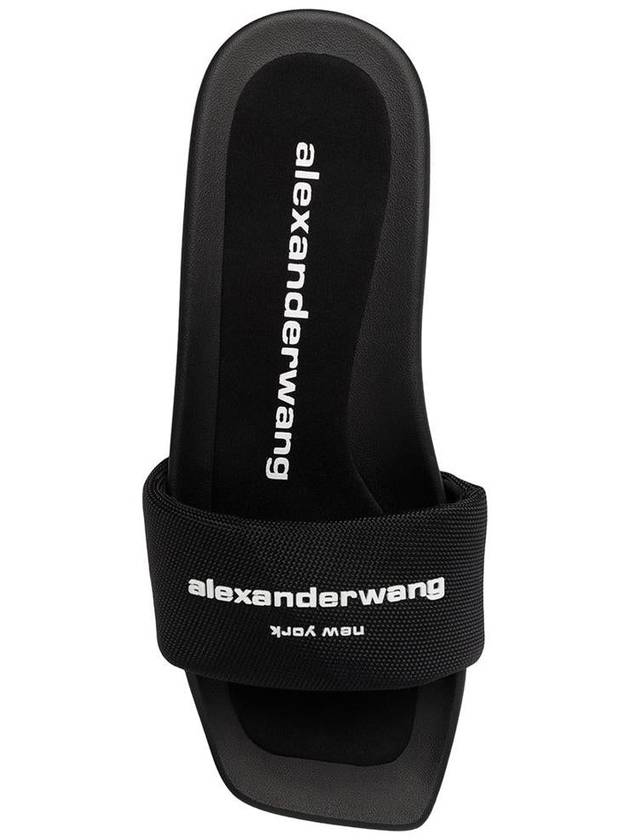 Platform Slide Nylon Slippers Black - ALEXANDER WANG - BALAAN 5