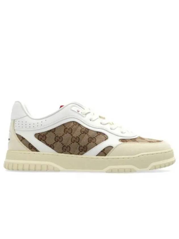 Men's Reweb Original GG Canvas Low Top Sneakers Beige White - GUCCI - BALAAN 2