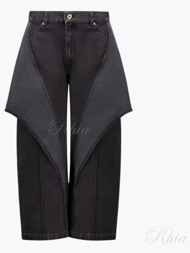 Cropped Sculptural Jeans Brown - JW ANDERSON - BALAAN 2