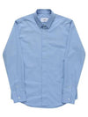 Tonal Logo Classic Long Sleeve Shirt Blue - AMI - BALAAN 5