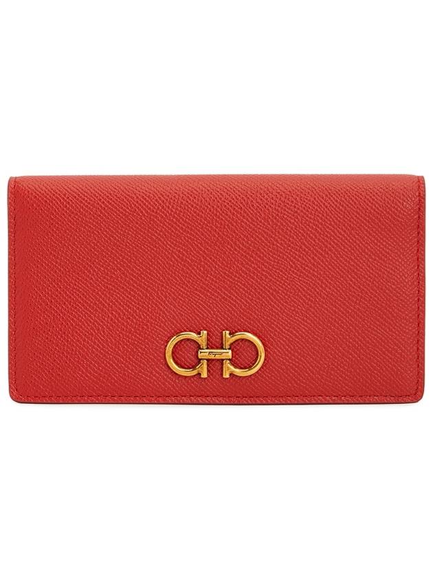 Gancini Continental Long Wallet Red - SALVATORE FERRAGAMO - BALAAN 2