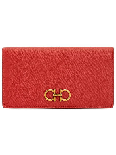 Gancini Continental Long Wallet Red - SALVATORE FERRAGAMO - BALAAN 2