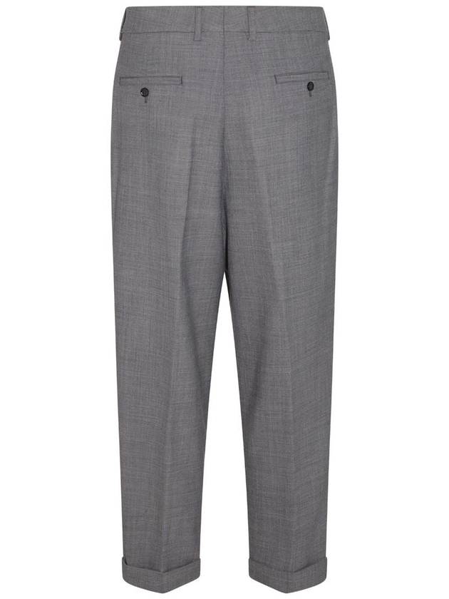 Pressed Crease Cropped Slacks Grey - AMI - BALAAN 3