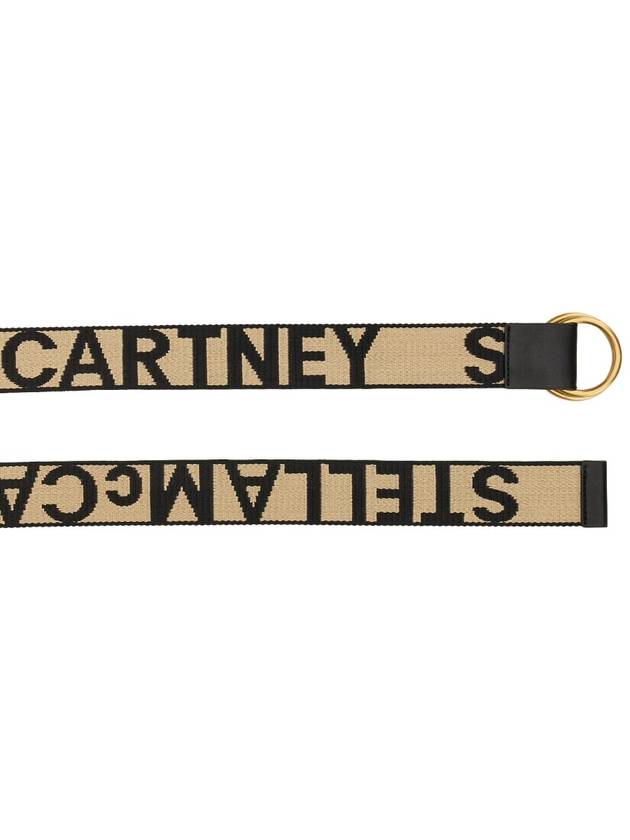 logo fabric belt beige - STELLA MCCARTNEY - BALAAN 3