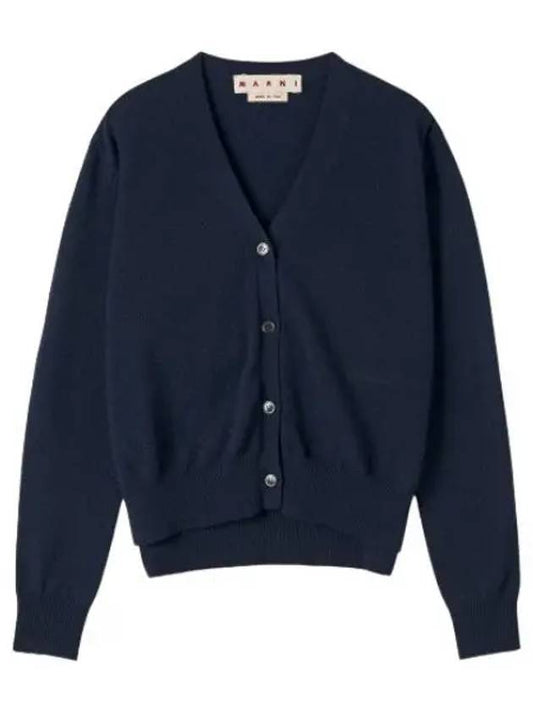 Cashmere Cardigan Navy Blue - MARNI - BALAAN 1