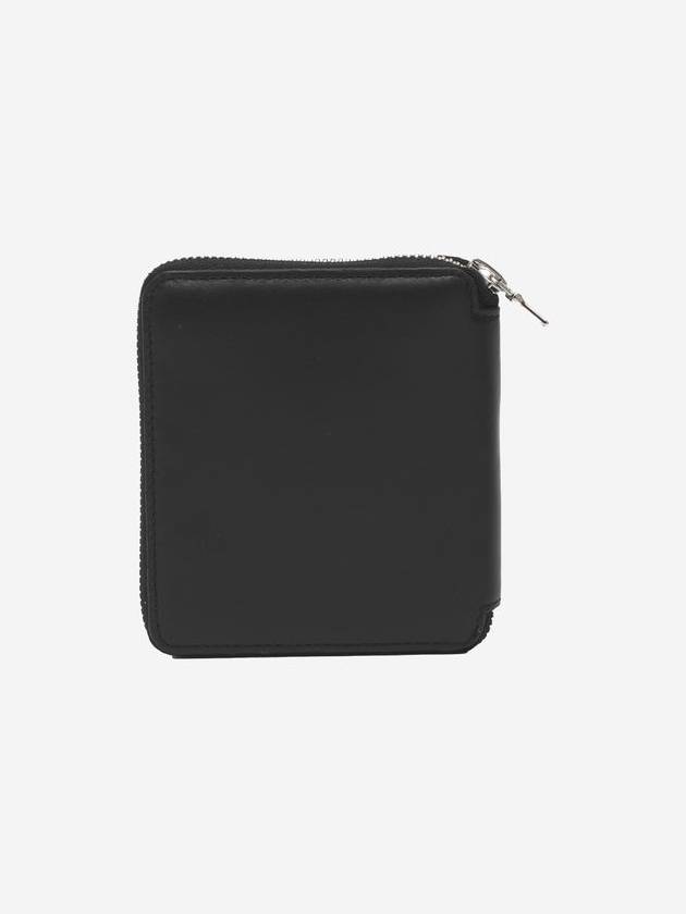 Fox Head Square Zipper Half Wallet Black - MAISON KITSUNE - BALAAN 3