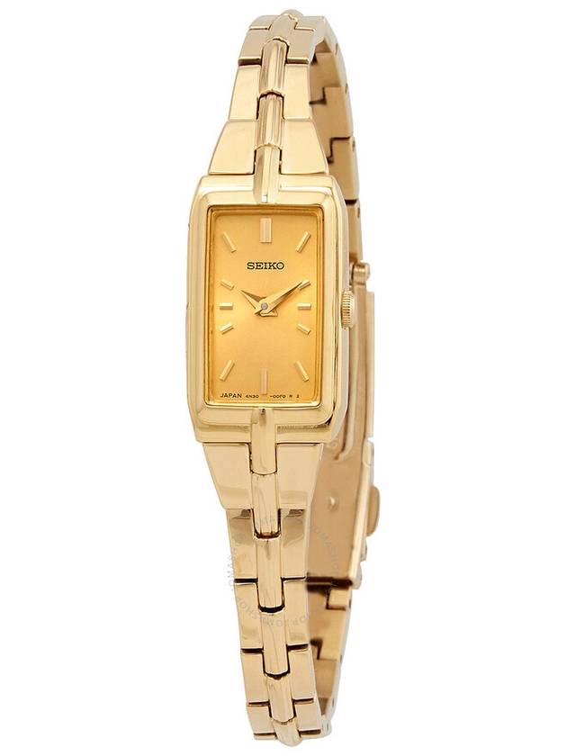 Seiko Solar Quartz Champagne Dial Ladies Watch SWR048 - SEIKO - BALAAN 1