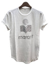 ZEWEL Logo T-Shirt White - ISABEL MARANT ETOILE - BALAAN.