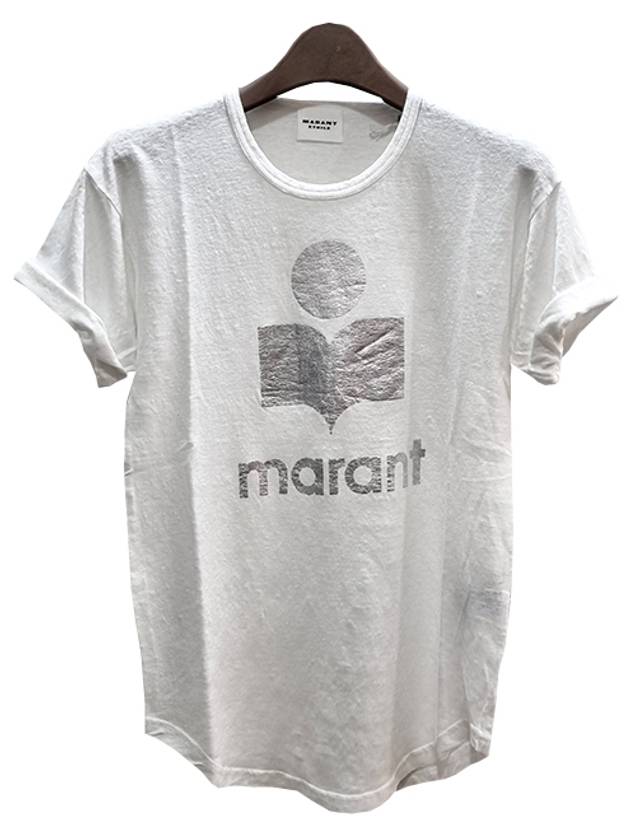 ZEWEL Logo T-Shirt White - ISABEL MARANT ETOILE - BALAAN.