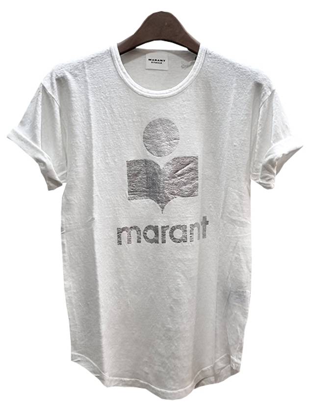 ZEWEL Logo T-Shirt White - ISABEL MARANT ETOILE - BALAAN 3