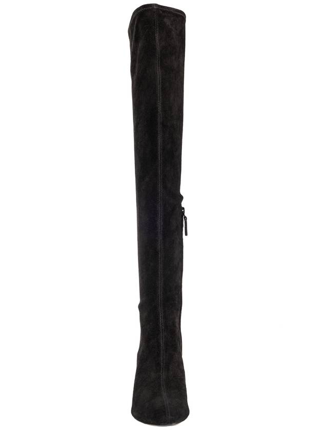 Tory Burch Suede Heeled Knee-high Boots, Women's, Black - TORY BURCH - BALAAN 6