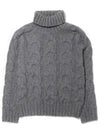 Baby Yak Cable Turtleneck Grey - TOM FORD - BALAAN 2