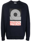 Anthony Burrill Clean Cotton Sweatshirt Navy - MAISON KITSUNE - BALAAN 3