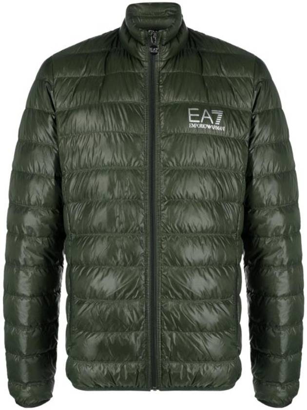 Regular Fit Logo Print Down Padding Green - EMPORIO ARMANI - BALAAN 1