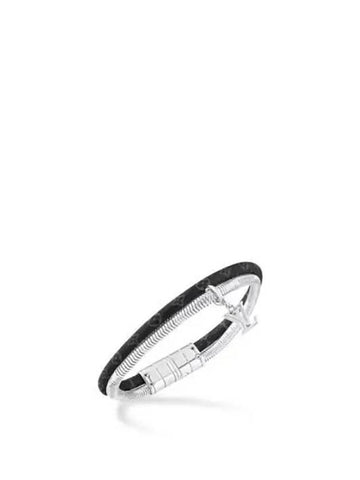 Monogram Swirl Bracelet Black Silver - LOUIS VUITTON - BALAAN 1