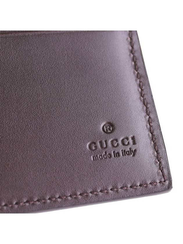 Microssima Signature Half Wallet Dark Brown - GUCCI - BALAAN 7