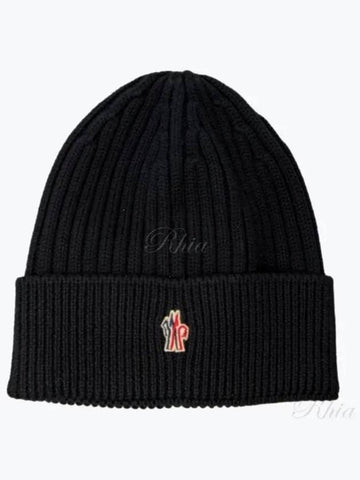 3B00010 04761 999 Grenoble rib knit wool beanie - MONCLER - BALAAN 1