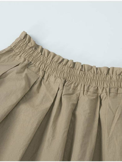 Pleated Long Skirt Beige - CALLAITE - BALAAN 2