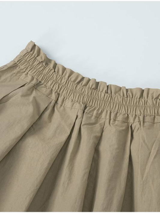 Pleated Long Skirt Beige - CALLAITE - BALAAN 2