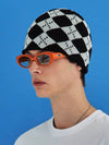 Sparkling Argyle Beanie Black - UNALLOYED - BALAAN 2