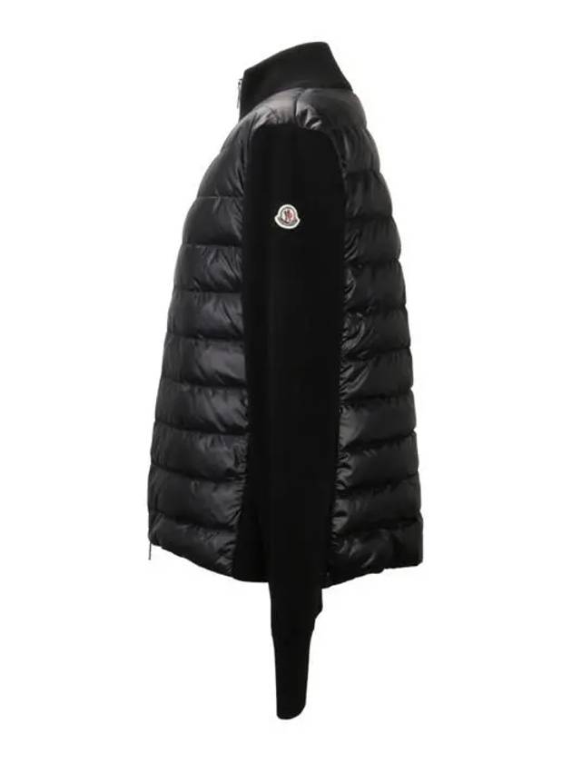 Tricot Padded Wool Cardigan Black - MONCLER - BALAAN 3