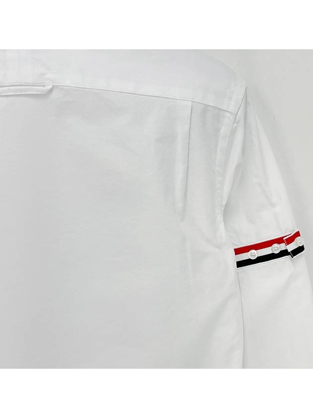 RWB Stripe Button Shirt White - THOM BROWNE - BALAAN 9