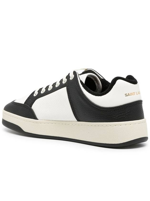 SL 61 Low Top Sneakers Black White - SAINT LAURENT - BALAAN 5