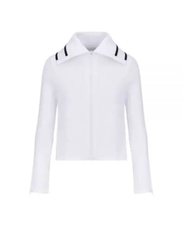 Dioriviera Stand Collar Technical Mesh Cropped Zip Up Jacket White - DIOR - BALAAN 2