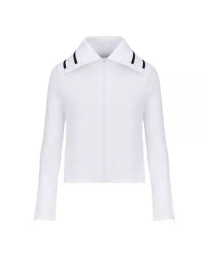 Dioriviera Stand Collar Technical Mesh Cropped Zip Up Jacket White - DIOR - BALAAN 2