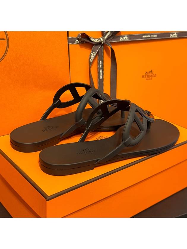 Egerie Flip Flops Noir - HERMES - BALAAN 8