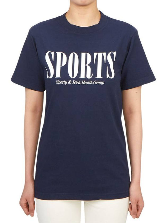 Common Sports Short Sleeve T-Shirt Navy - SPORTY & RICH - BALAAN 2