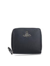 Logo Plaque Zip-Up Half Wallet Black - VIVIENNE WESTWOOD - BALAAN 2