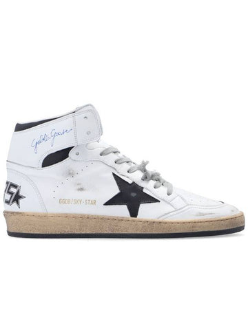 Sky Star Ankle Signature High Top Sneakers White - GOLDEN GOOSE - BALAAN 1