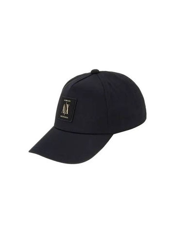 Men s Square Logo Patch Ball Cap Black 271418 - ARMANI EXCHANGE - BALAAN 1