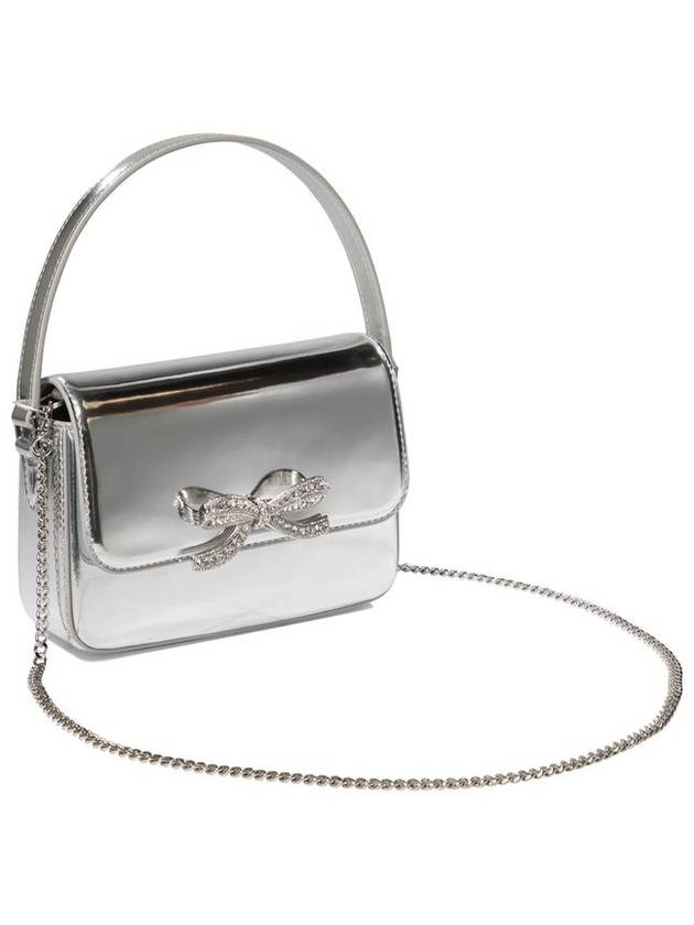 Self-Portrait Silver Leather Top Handle Bag - SELF PORTRAIT - BALAAN 2