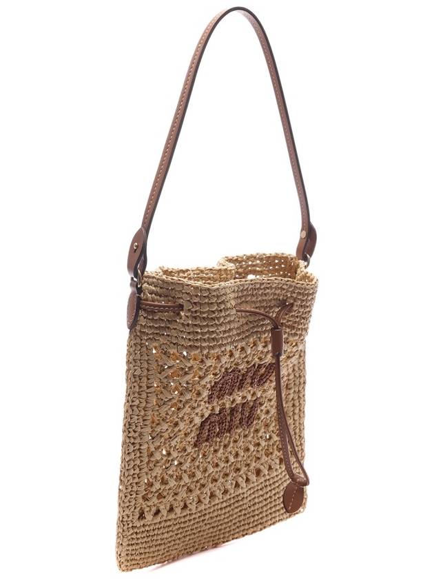 Woven Fabric Mini Bucket Bag Beige - MIU MIU - BALAAN 4