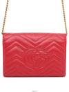 474575 Marmont Matelasse Mini Chain Bag WOC Cross Red Gold Plated - GUCCI - BALAAN 4