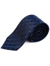 CC Logo Silk Tie Navy - CHANEL - BALAAN 1