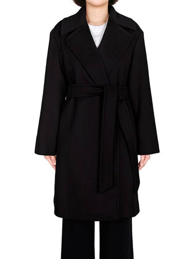 Black Tigre Wool Coat 013 00432 - MAX MARA - BALAAN 1